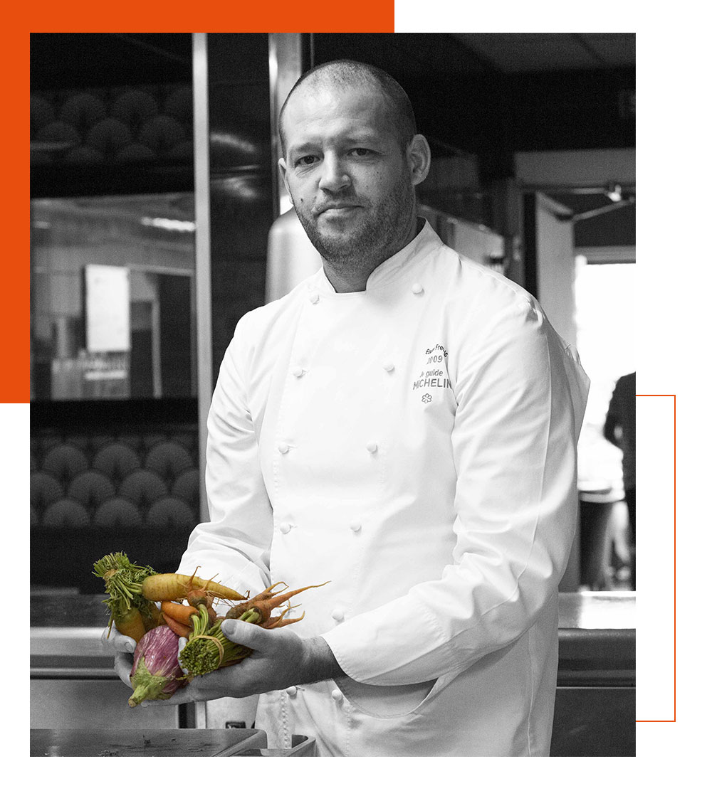chef-portait-encadre Le chef étoilé du restaurant L'Almandin : Frédéric Bacquié